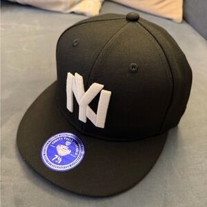 Ebbets Field Brooklyn Eagles New York Black and White Cap